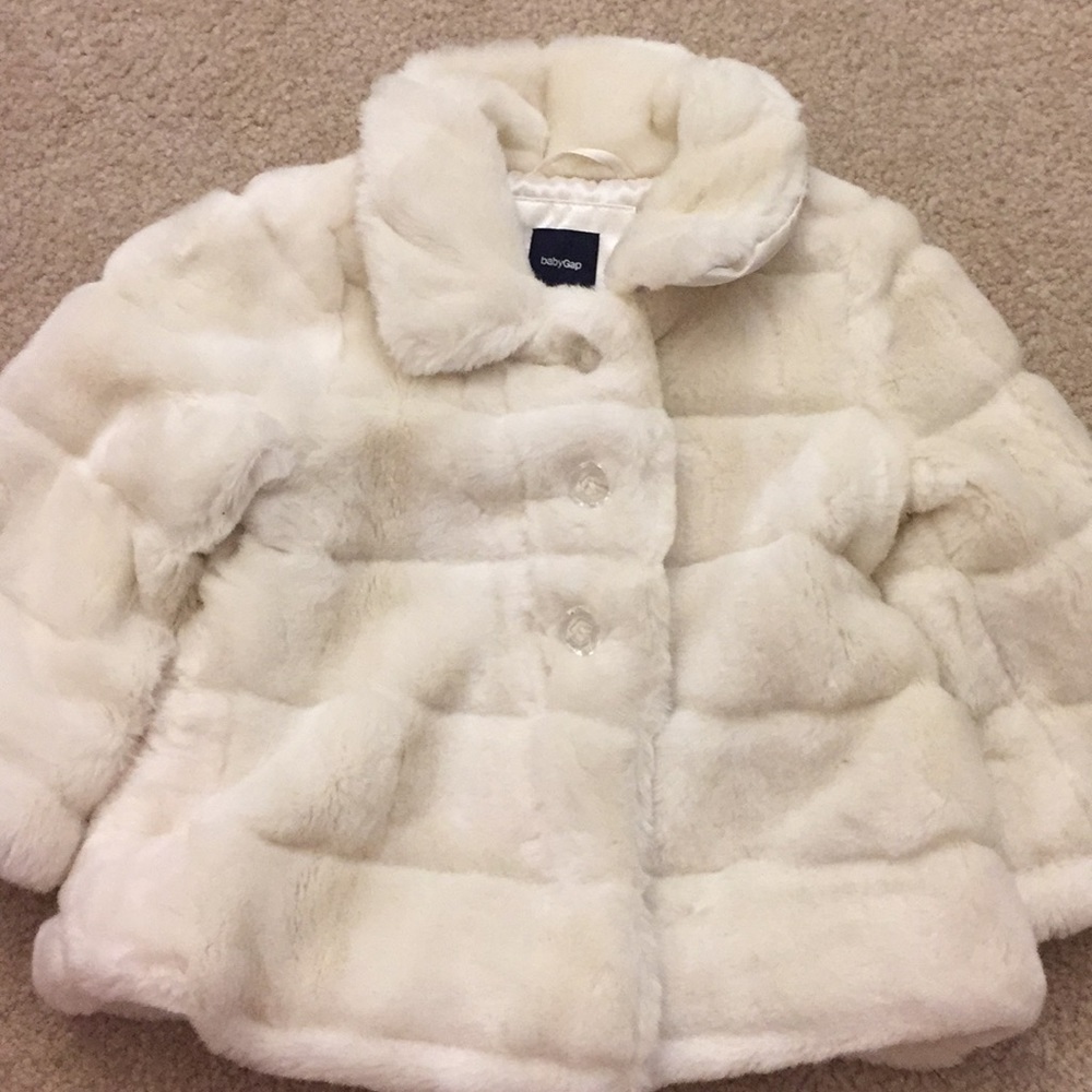 Baby gap faux fur jacket